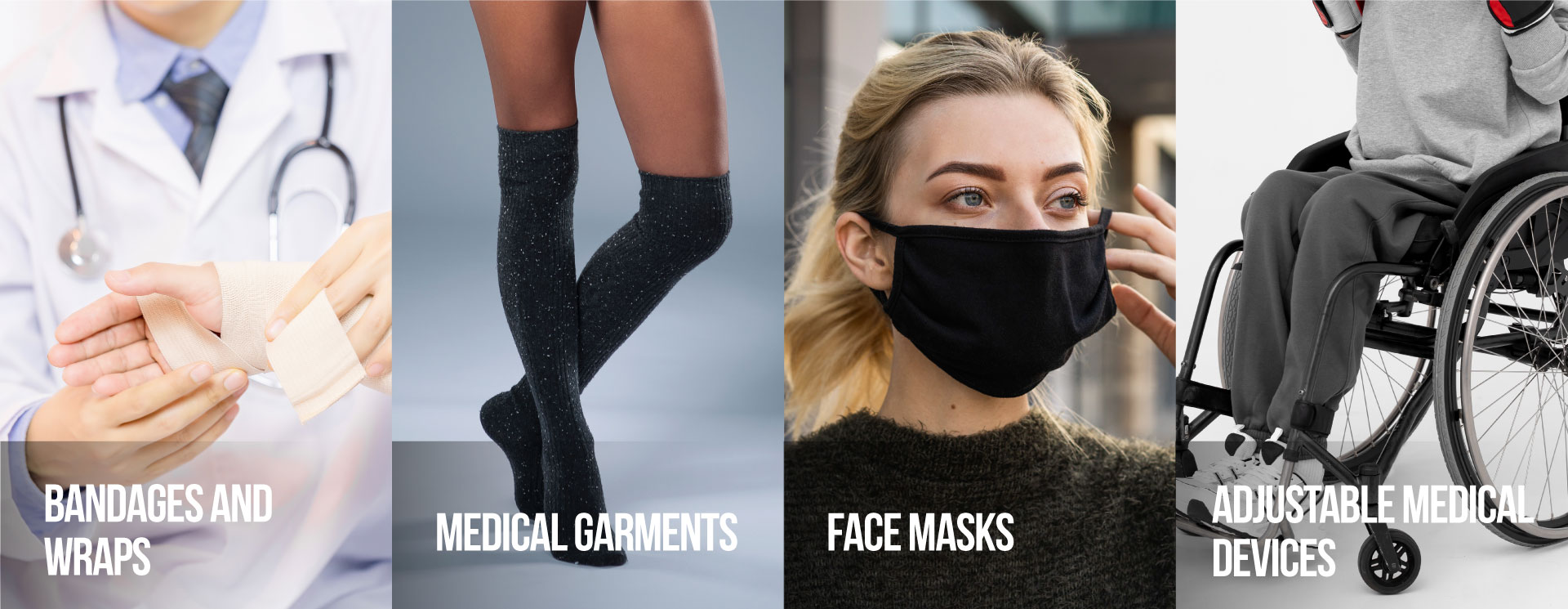 Elastic Tapes in Medical Industry｜Bandages and Wraps ,Medical Garments,Face Masks,Adjustable Medical Devices