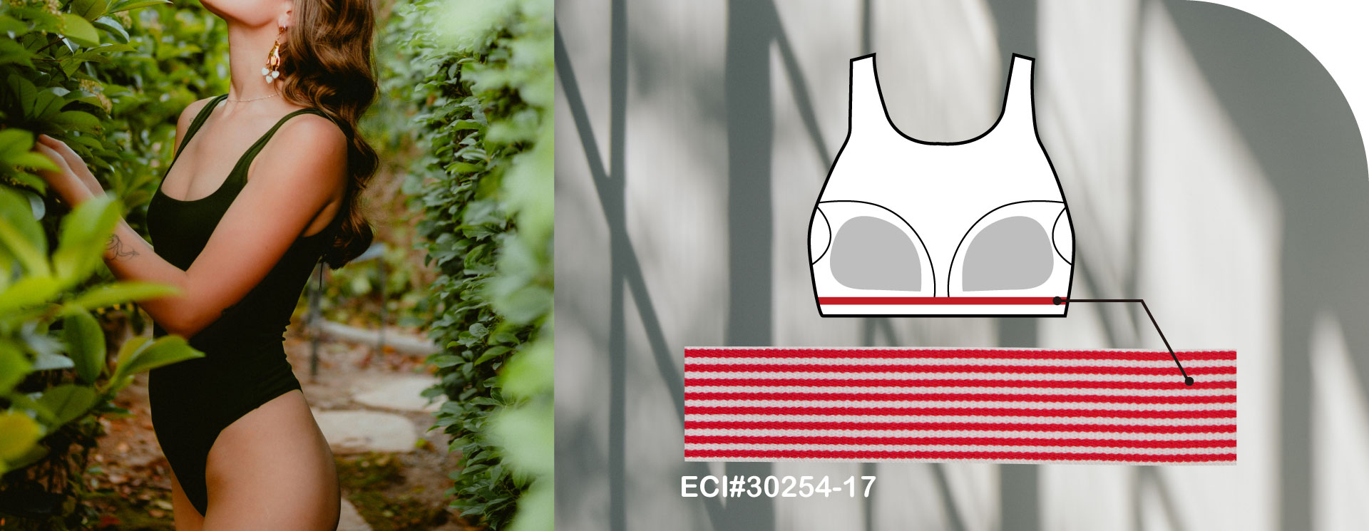 Woven Elastic Tape with Rib Texture (Product Nr. 30254-17)