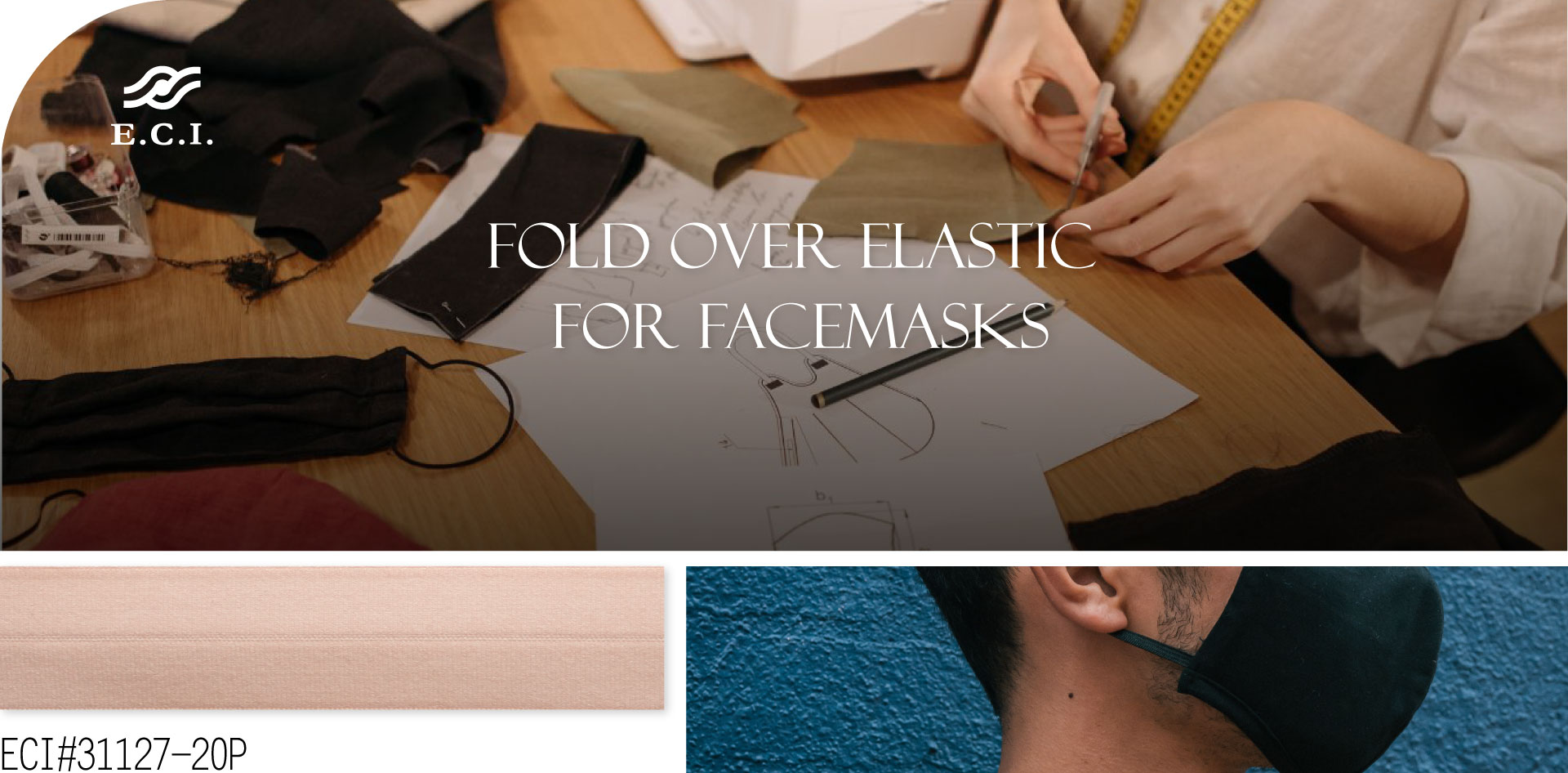 ECI - fold over elastic - facemasks