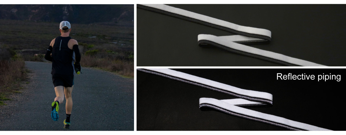 Enhancing Athletic Apparel: Waistbands, Decorative Tapes, and Reflective Safety Athletic apparel gets a functional and fashionable upgrade with the strategic use of tapes. In running shorts and pants, waistbands are the unsung heroes, providing a secure, comfortable fit that's essential for those long runs and intense workouts. Decorative tapes run along the length of the pants, not just adding a visual appeal but also subtly enhancing the garment's structure.  But it's not all about looks. Safety takes the spotlight when it comes to running jackets, shoes, and accessories, especially for those night-time adventures. Reflective tape becomes a critical feature, catching the light and ensuring visibility. This thoughtful addition is more than just a design element; it's a safety measure, keeping runners visible and safe in low-light conditions.